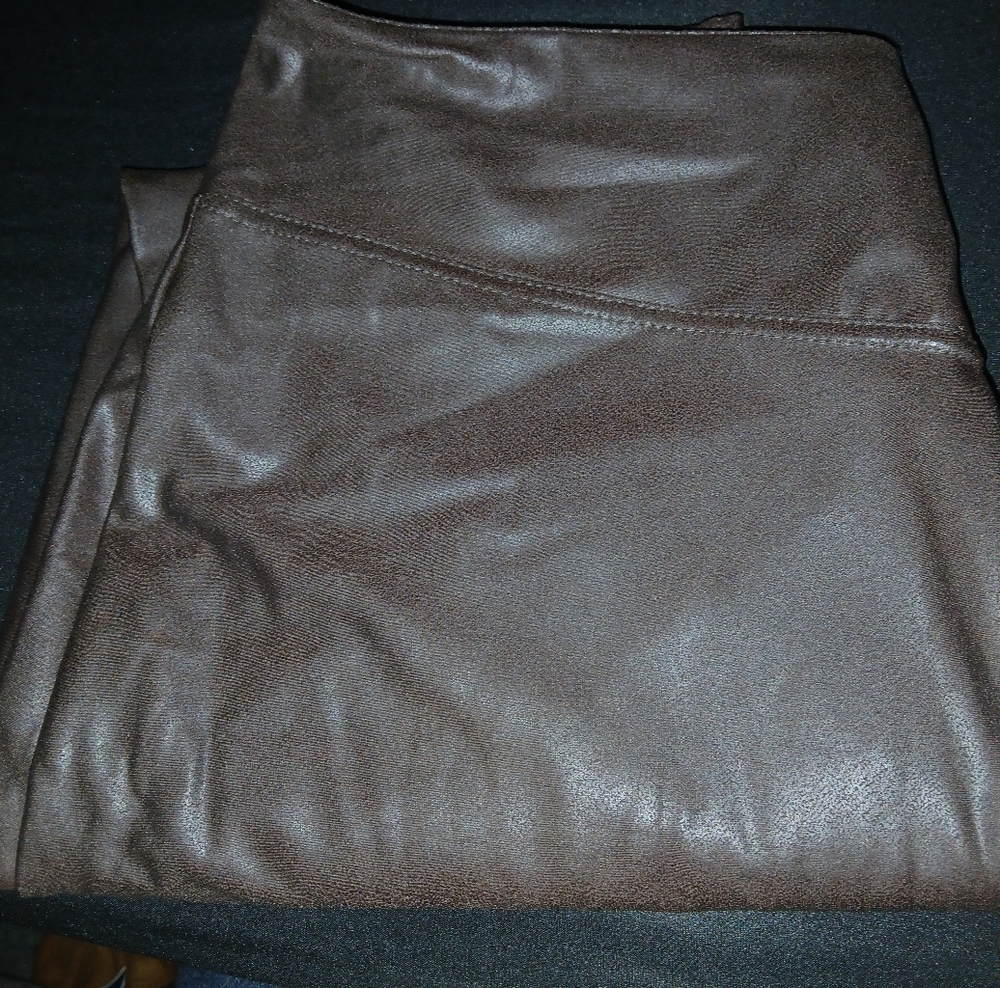 Time and Tru Faux Leather High Rise Skinny Leggings